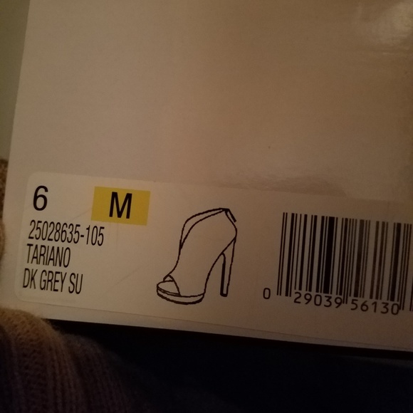 Nine west peeptoe Gray boots - Picture 2 of 5
